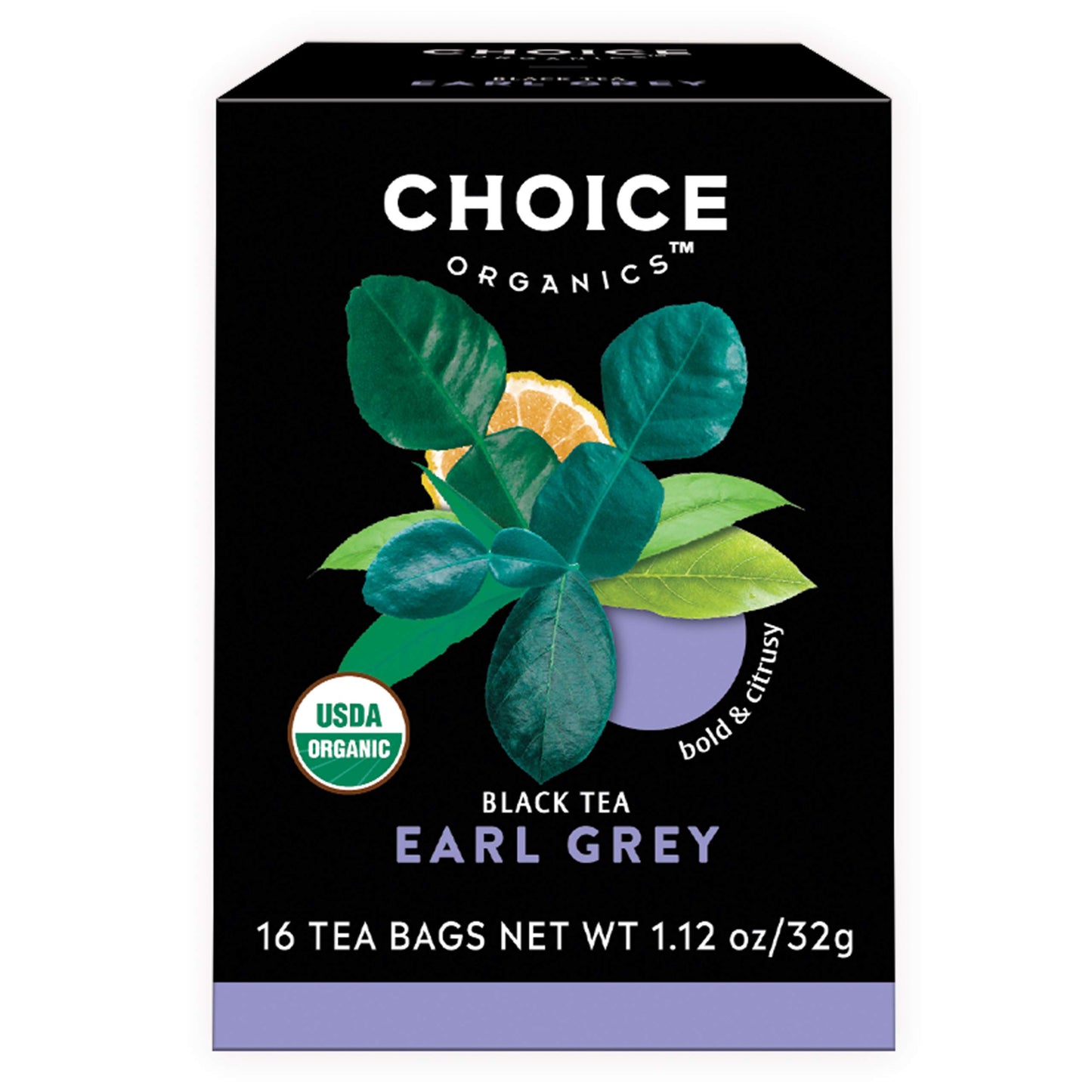 Choice Organics Earl Grey Tea with Bergamot - 48 Organic Black Tea Bags - 3 Pack - Fair Trade - Compostable - Contains Caffeine