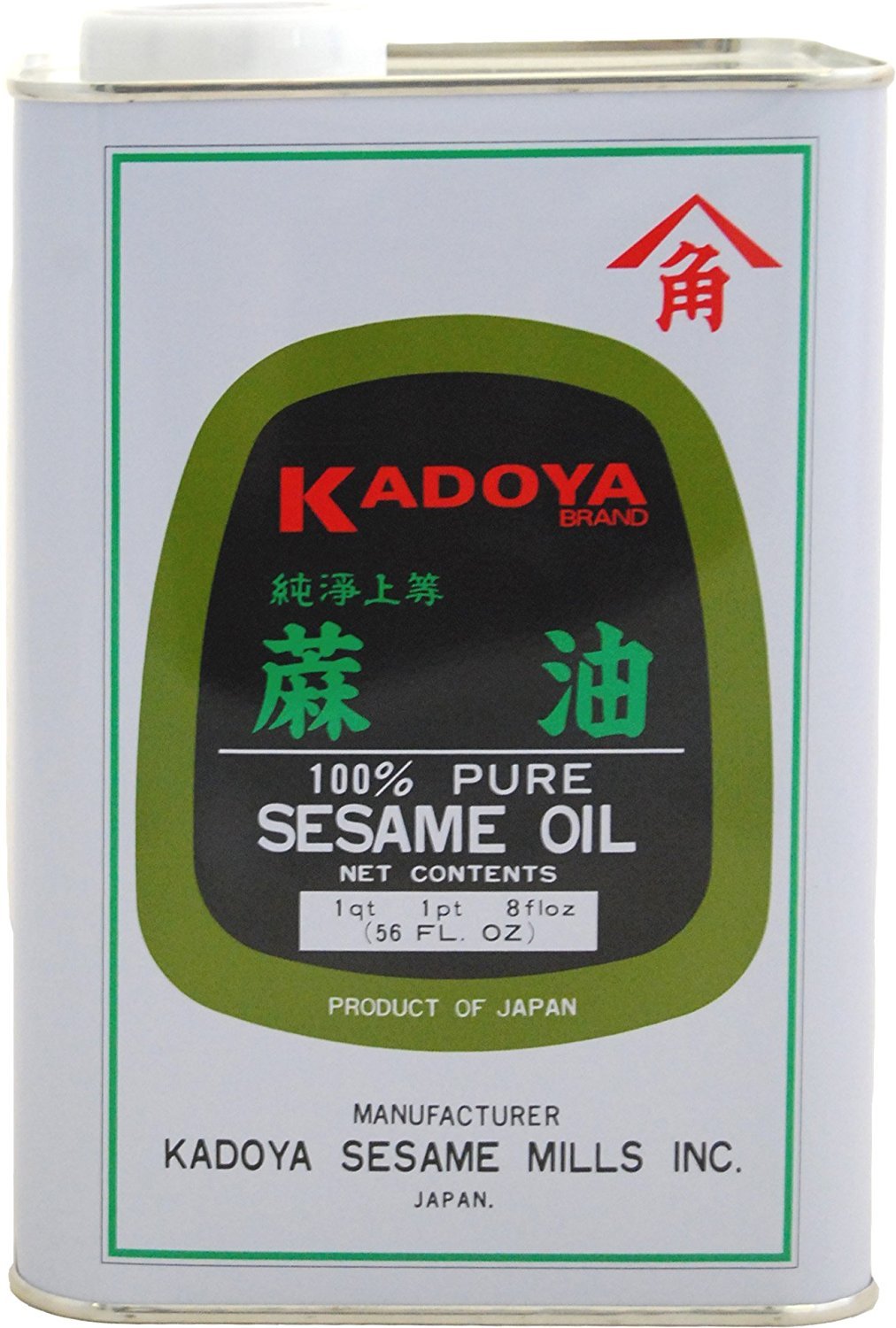 Kadoya Brand 100% Pure Sesame Oil (Sesame Oil 56 Oz, 1 Bottle) + One Ninechef Long Handle Spoon Per Order