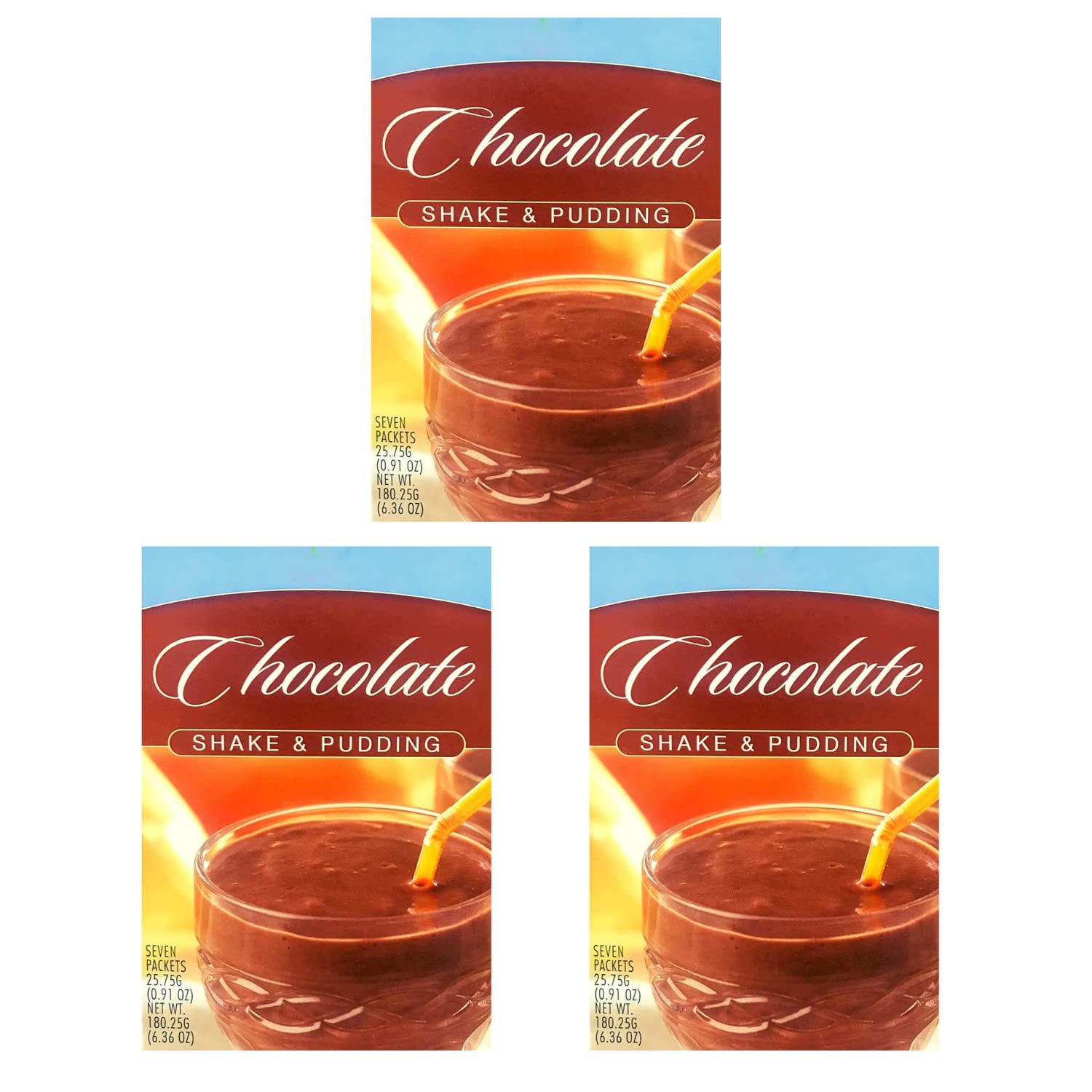 Nutmeg State Nutrition Healthywise Pudding or Shake Chocolate 3 Pack, Low Calories, 15g Caseinate Protein, Aspartame Free, Low F