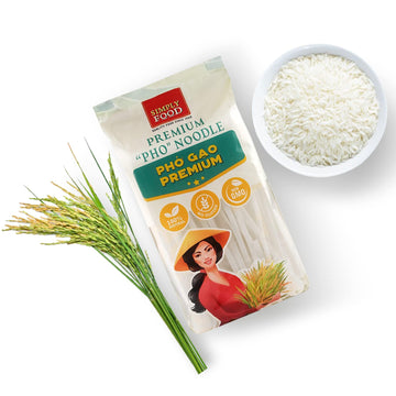 Premium Pho Rice Stick Noodles - Restaurant Quality, Soft and Chewy Texture, Gluten-Free, and Non-GMO -Simply food