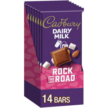 Cadbury Dairy Milk Rock the Road Milk Chocolate Candy Bars, 3.5 oz (14 Count), Model 3400004018