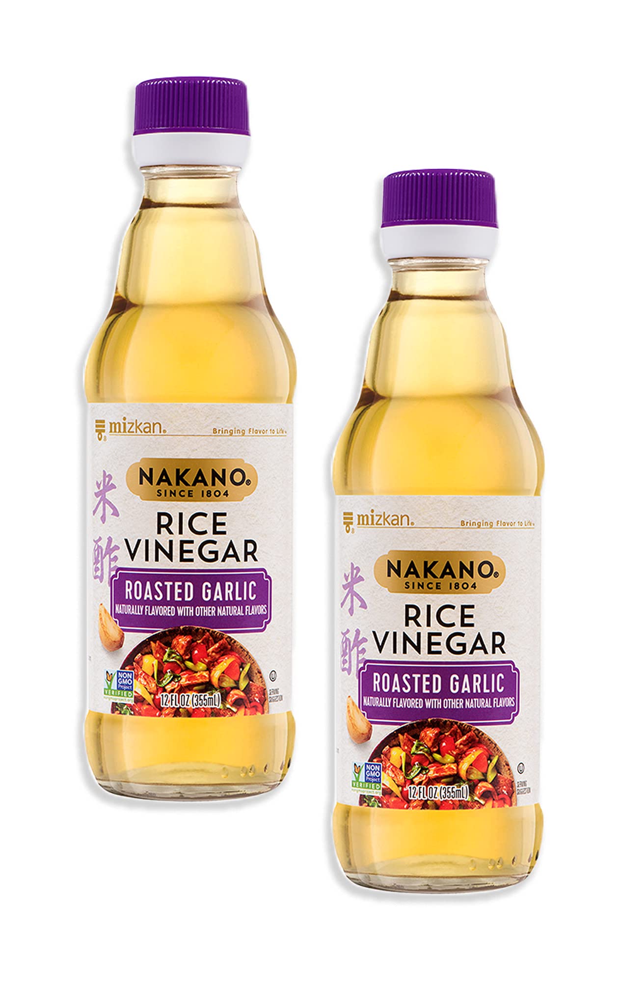 Nakano Rice Vinegar Seasoned Roasted Garlic -- 12 Fl Oz - 2 Pc