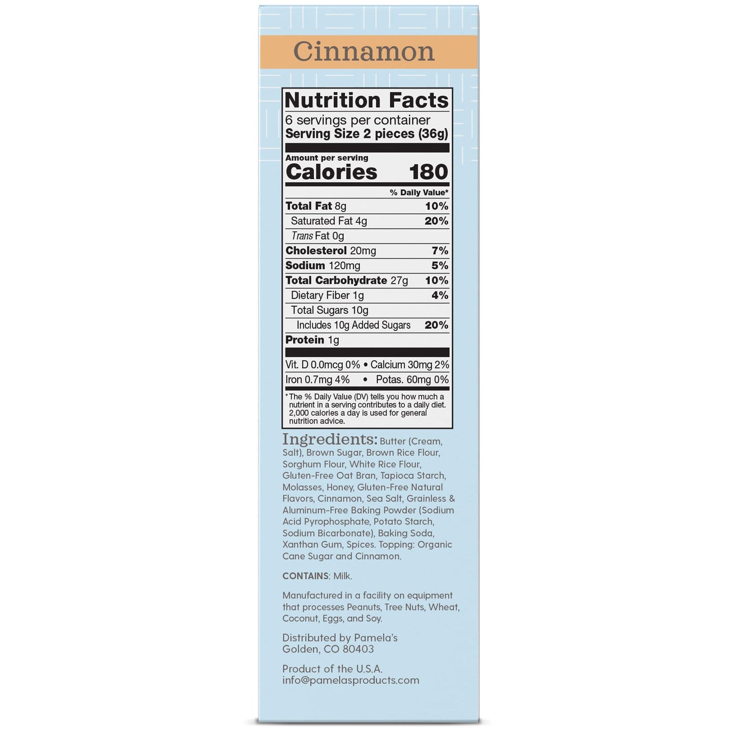 Pamela 'S Products Gluten Free Graham Crackers, Cinnamon (Pack Of 6)
