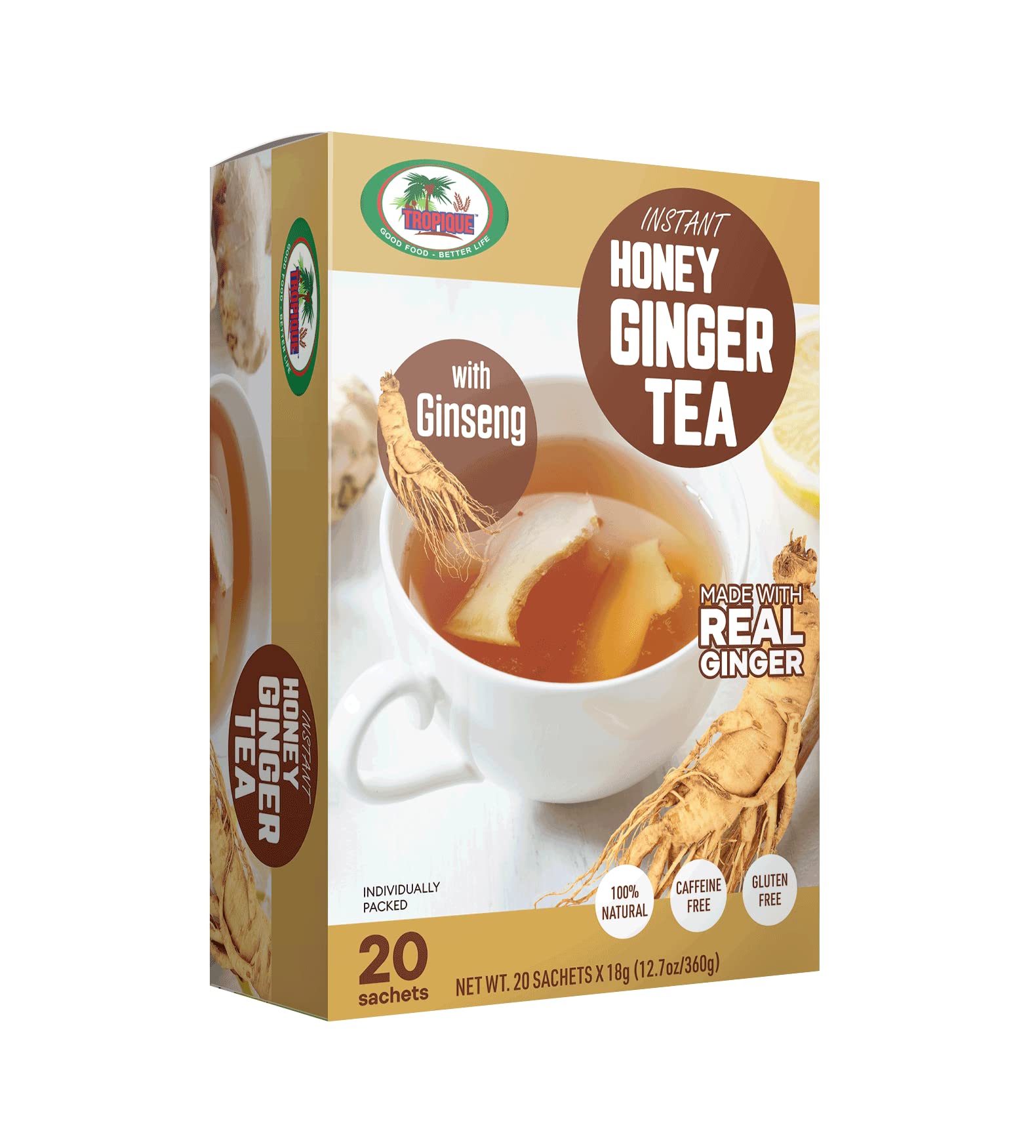 HONEY GINGER TEA WITH GINSENG