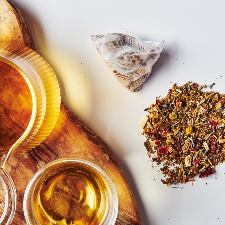 Grace Farms Rest Wellness Organic Tea Blend (16 Pyramid Sachets) | Sleep And Stress Support For Evening | Chamomile Vanilla Tea