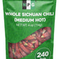 NPG Sichuan Red Chili Peppers, Medium Hot, 4 Ounce Pack, Dried Red Chilies for Cooking