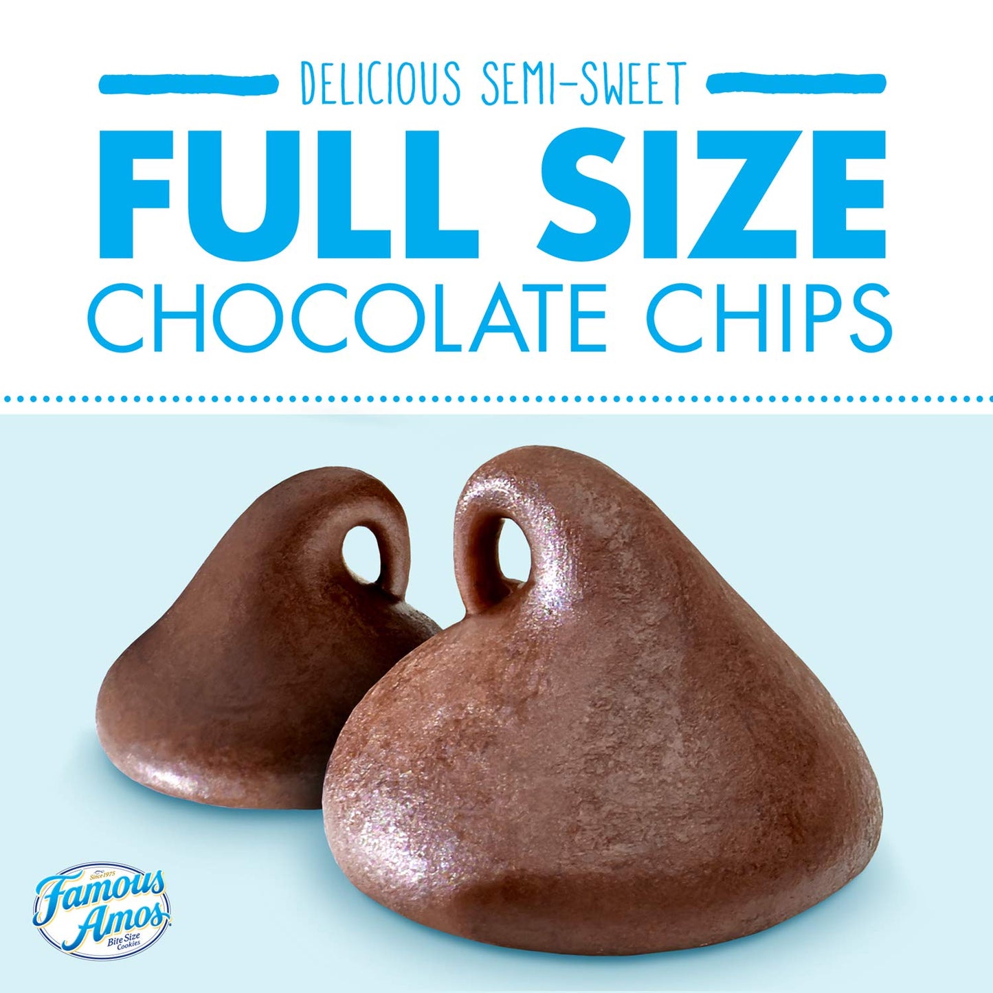 Famous Amos Cookies, Bite Size Chocolate Chip, 1.2 Oz, Pack of 12