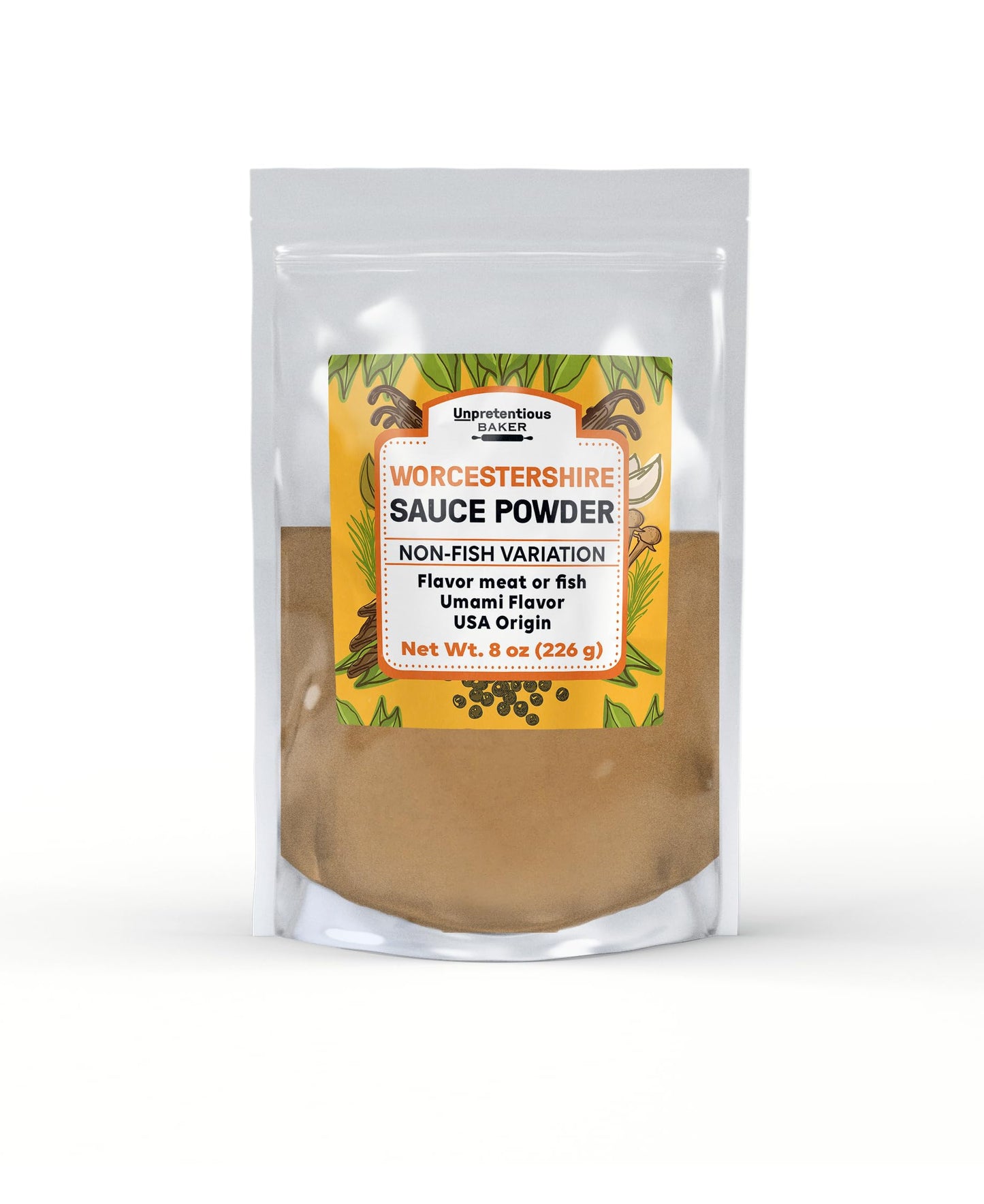 Unpretentious Worcestershire Sauce Powder, 8Oz, Marinades, Umami Flavor, Bloody Mary Ingredient
