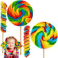 Fruidles Jumbo Rainbow Twists and Swirls Lollipop Mix, Mixed Fruit Flavor, 10 & 8.5 Suckers, Individually Wrapped, 48-Pack