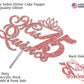 RokAPary Quinceanera Glitter Cake Topper, Acrylic, Sturdy Double-Sided, Rose Gold, Model RCT171