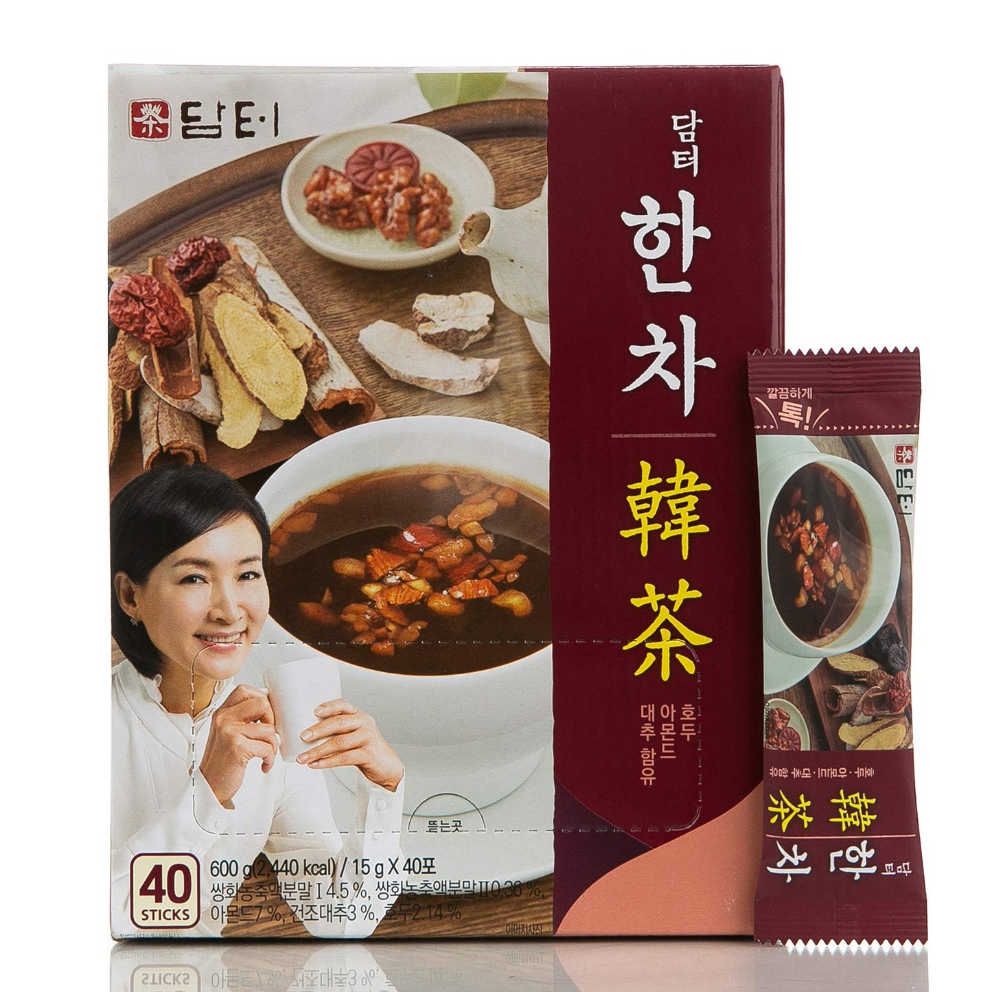 Damtuh Korea Traditional Han Tea Herbal Tea Single Serve 15G X 40 Sticks