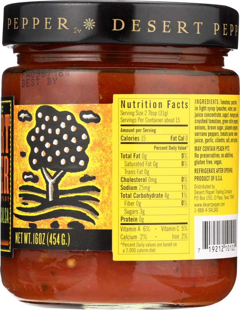 Desert Pepper Trading/Renfro Salsa, Peach Mango, 16-Ounce (Pack of 3)