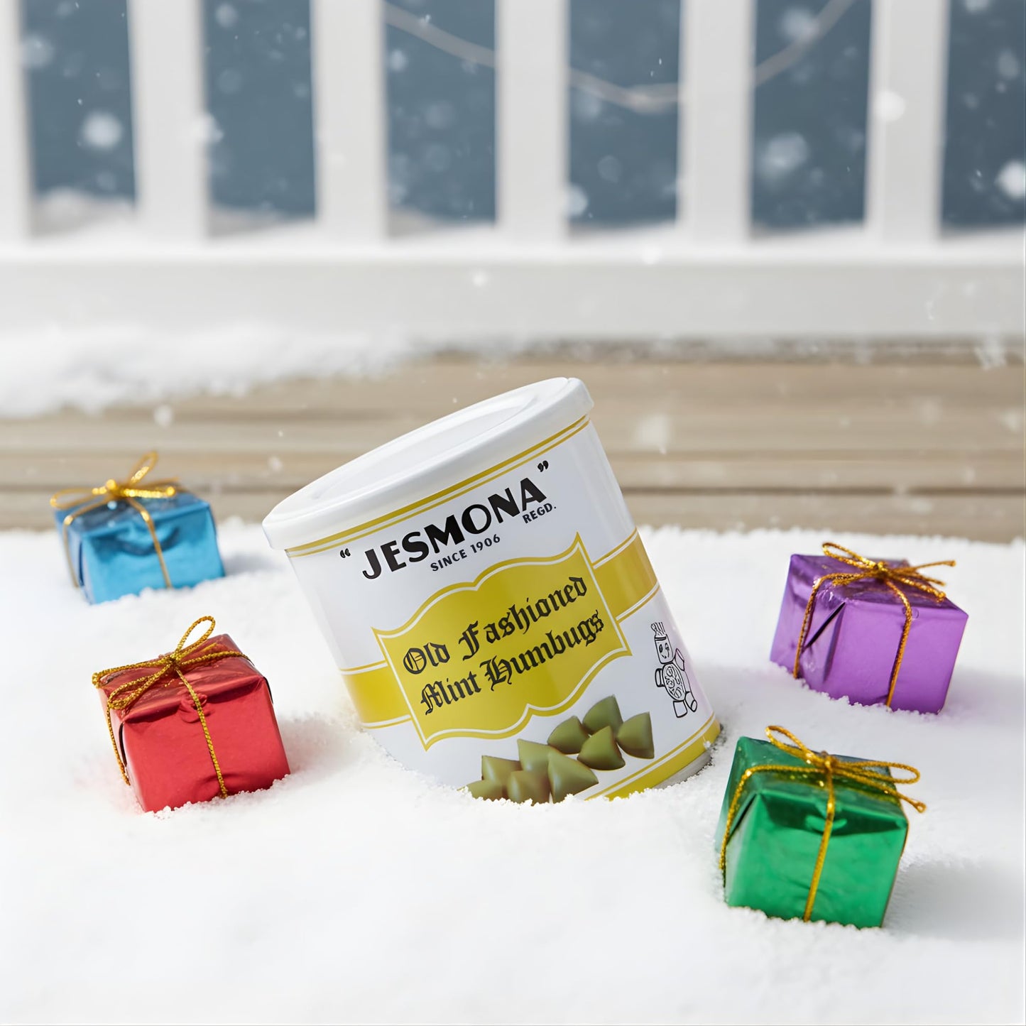 Jesmona Old Fashioned Mint Humbugs Candy | Imported from UK | Classic British Sweets for Birthday & Holiday | Gift English Toffe