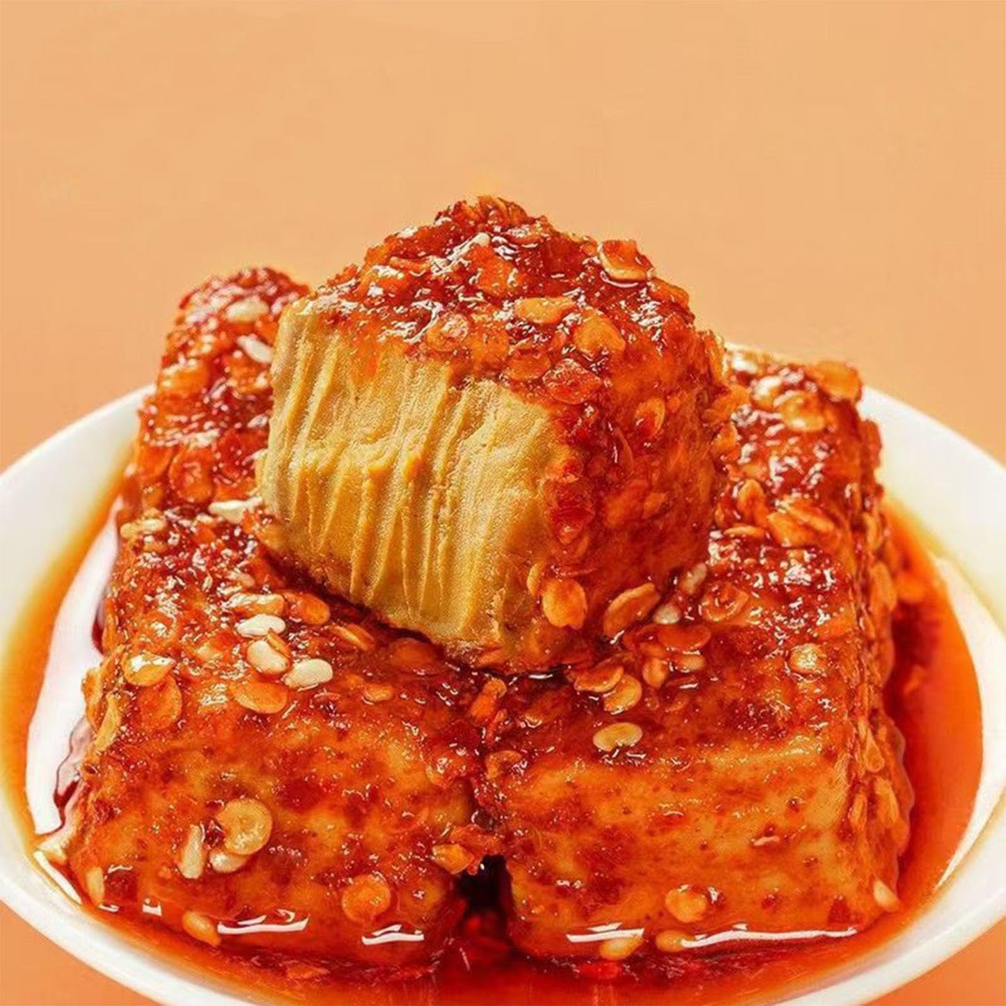 GCYYSIQS Traditional Fermented Bean Curd, Spicy Red Tofu for Hot Pot, 120g/4oz, 2 Packs