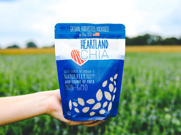 Heartland Chia, Usa Grown Whole Raw Black Chia Seeds, 12 Oz | Sustainable, Non-Gmo, Farm-Direct