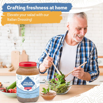 Dependable Food Italian Dressing - 1 Gallon - Versatile Vinaigrette-Style - Bulk Bottle