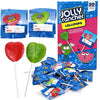 Jollyrancher Heart Lollipops - 20 Pcs Heart Shaped Lollipops - Valentines Pack - Delicious Valentines Day Candy In Sealed Bags -