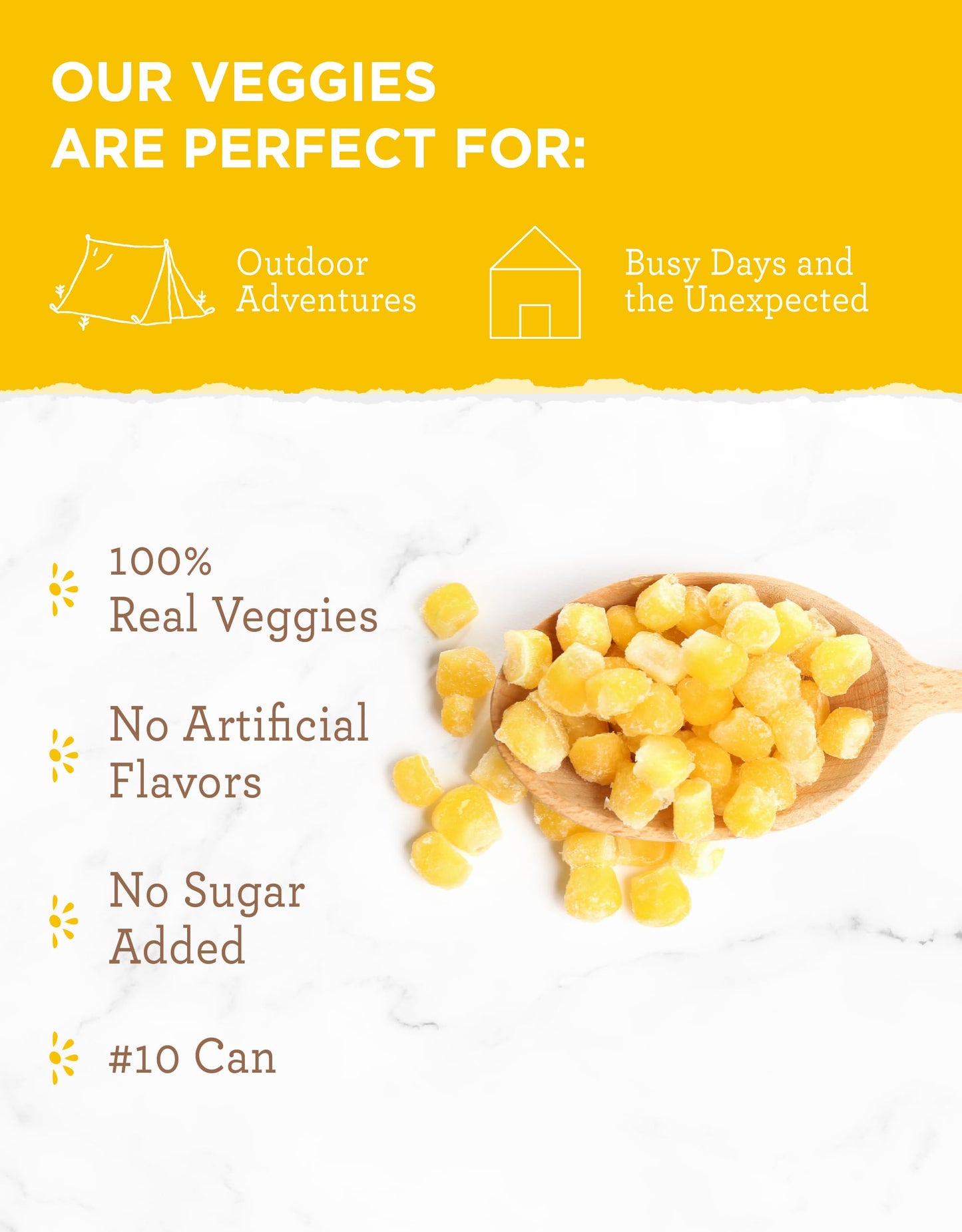 Simple Kitchen Freeze Dried Corn – 23 Servings For Family Meal Prep, Sweet Canned Corn, Gluten Free & Dehydrated Camping Meals, Emergency Survival Food For Backpacking & Hiking, #10 Can Package