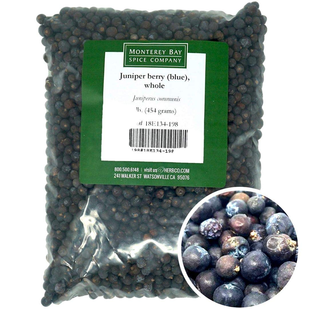 Monterey Bay Herb Co. Juniper Berries - Elevates Meat Dishes - Perfect for Culinary Creations (1lb Bag)