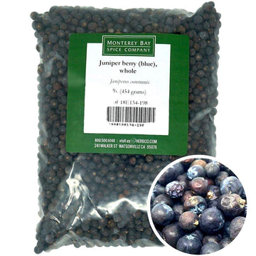 Monterey Bay Herb Co. Juniper Berries - Elevates Meat Dishes - Perfect for Culinary Creations (1lb Bag)