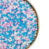NIPEOR Christmas Rainbow Sprinkles Blue Pink White Confetti Sprinkles 3.53oz/100gEdible Sprinkle Topping Confetti Sprinkles, Rou