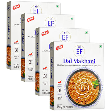 Eastern Feast - Dal Makhani, Ready to Eat Vegetarian Curry, (Pack of 4), Gluten Free