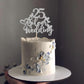 1 Pcs 25Th Wedding Anniversary Cake Topper Glitter Heart 25 Silver Wedding Cake Pick Cheers To 25 Years Cake Decoration For Happ