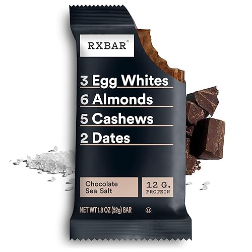 RXBAR Protein Bars, Protein Snack, Snack Bars, Chocolate Sea Salt, 9.1oz (5 Bars)
