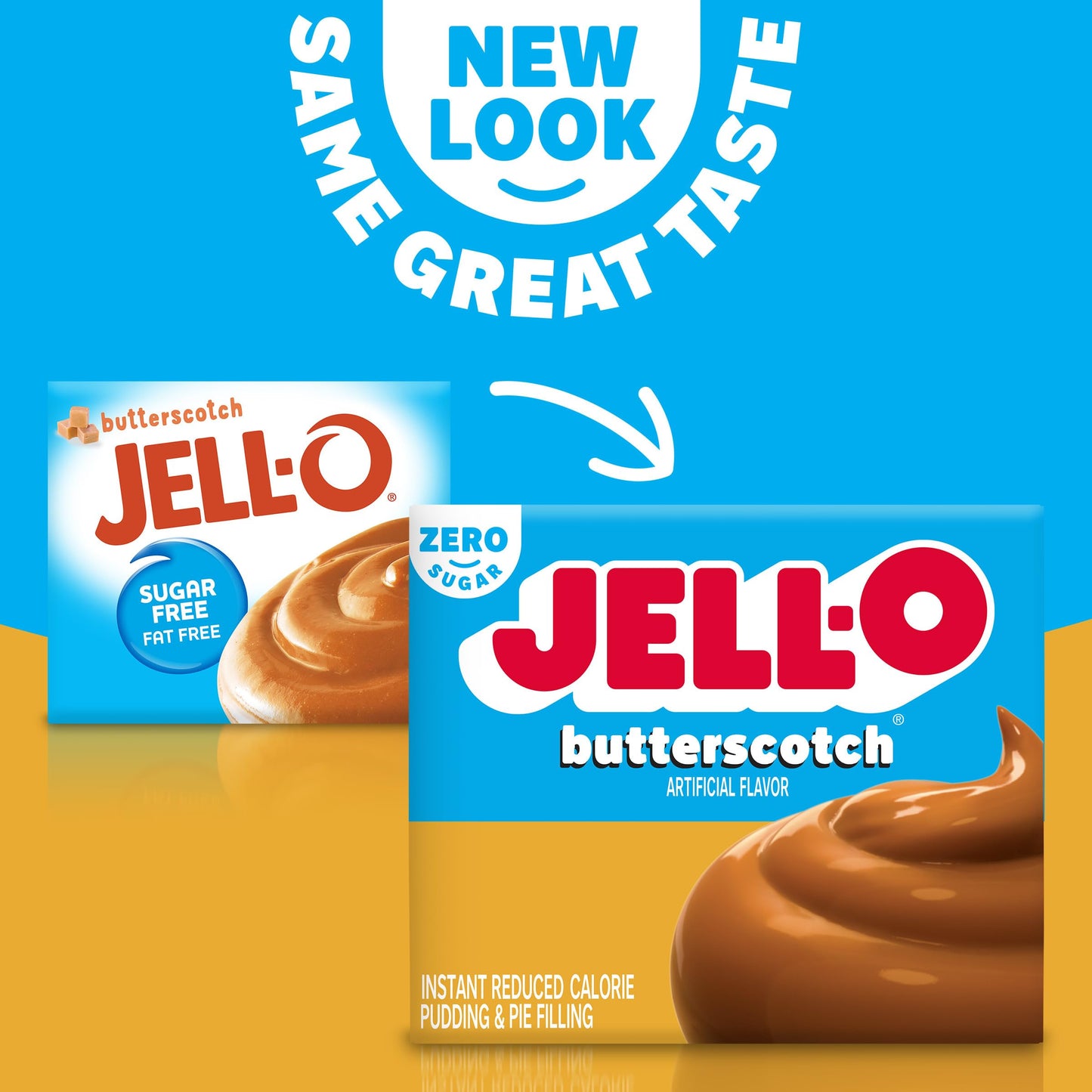 Jell-O Butterscotch Instant Pudding & Pie Filling Mix, Sugar Free & Fat Free, 24 Pack, 1 oz Boxes