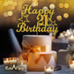 RokAPary 21 Birthday Cake Topper Gold Glitter, Acrylic, 1 Count, Sturdy Double-Sided, Made in USA