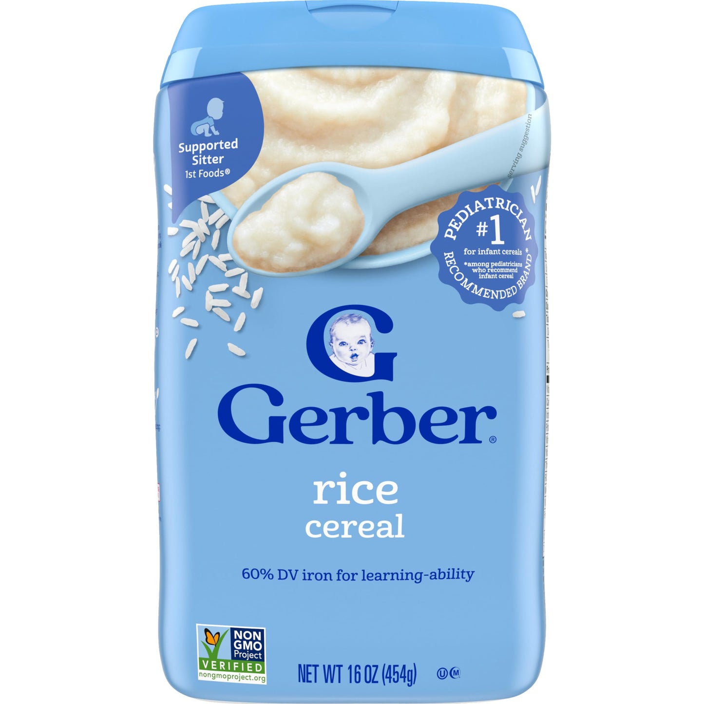 Gerber Baby Cereal 1St Foods, Rice, 16 Ounce (Pack Of 6)