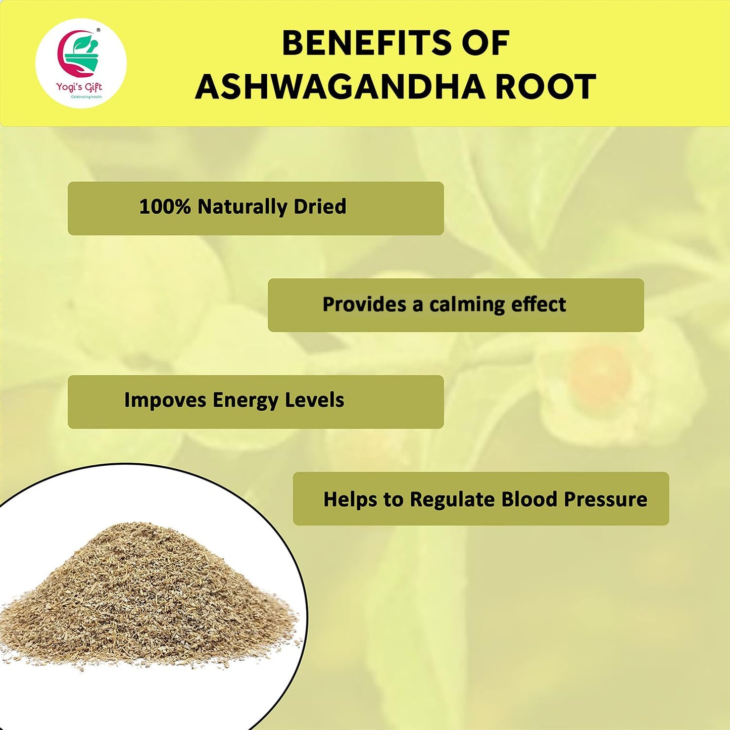 Ashwagandha Root 1Lb | Dried Ashwagandha Herb | 100% Naturally Dried | Withania Somnifera | Best Particle Size For Making Tea |