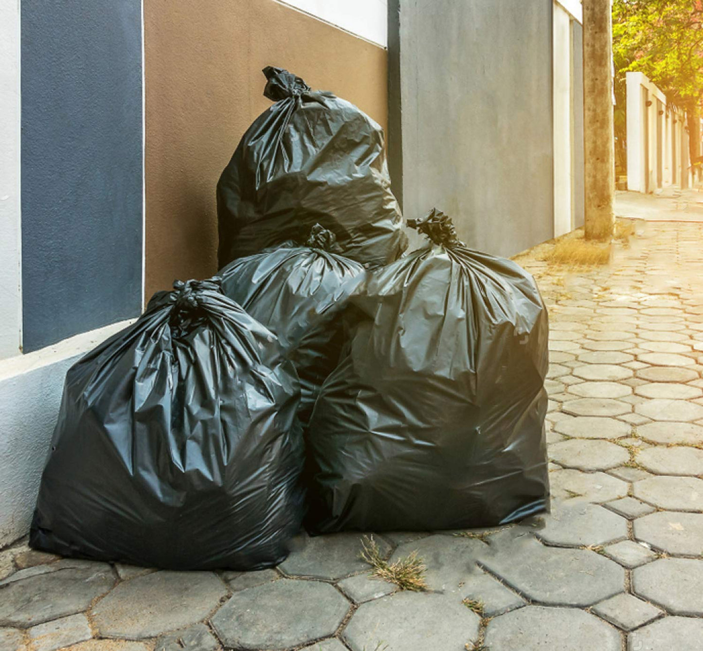 95-96 Gallon Trash Bags 2 Mil (Value-Pack 25 Bags W/Ties) Extra Large Black Trash Bags 90 Gallon, 95 Gallon, 96 Gallon, 100 Gall