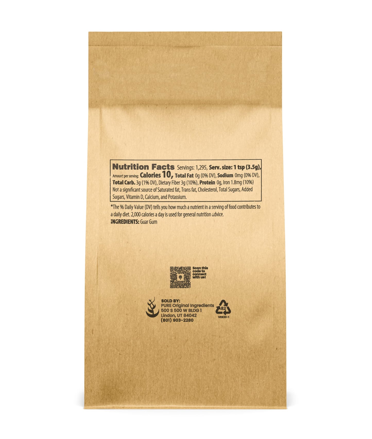 Pure Original Ingredients Guar Gum (10Lb) From Guar Beans, Food Grade, Gluten Free