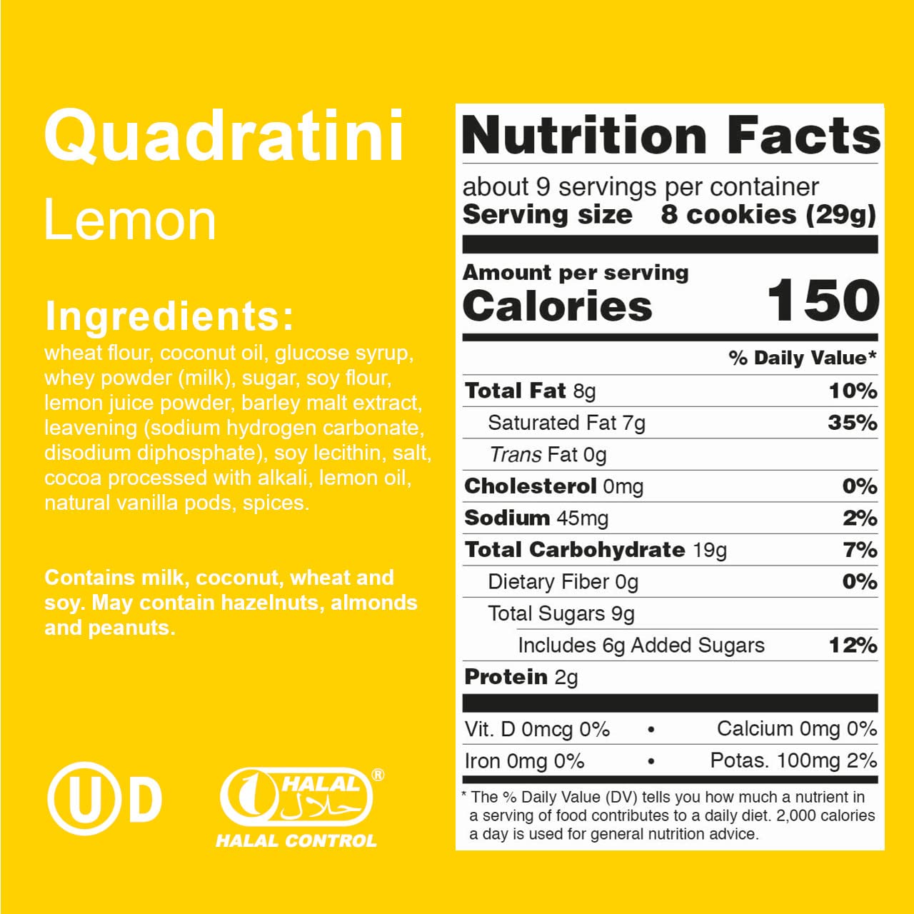 Loacker Wafer Quadratini Lemon 250g