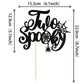 1 Pcs Two Spooky Cake Topper Glitter Spider Web Halloween 2Nd Birthday Cake Pick Baby Shower Cake Decoration For Halloween Spook