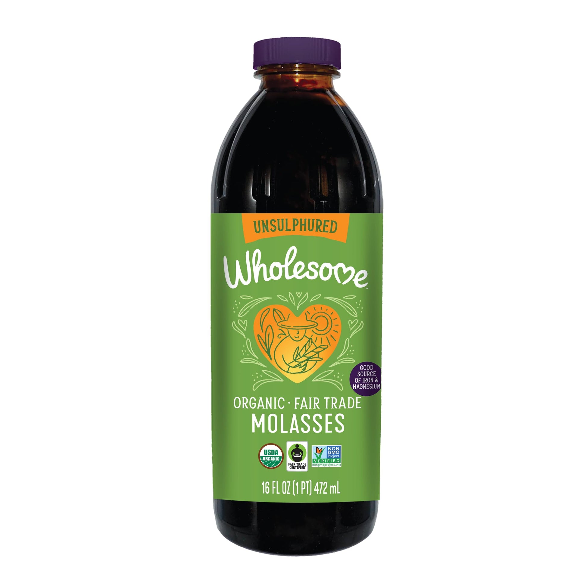 Wholesome Sweeteners, Blackstrap Molasses, 16 oz
