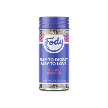 Fody Foods Vegan Steak Spice Blend, Flavorful Grilling Seasoning, Low Fodmap Certified, Sensitive Recipe, Gut & Ibs Friendly, 3.