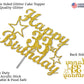 33 Birthday Cake Topper Gold Glitter, Party Decoration Ideas, Premium Quality, Sturdy Doubled Sided Glitter, Acrylic Stick. Made
