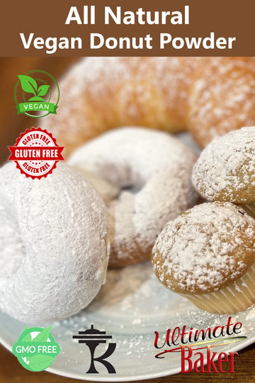 Ultimate Baker Vegan Non-Melting White Donut Sugar & Dusting Powder, White Snow Sugar, White Coating Sugar For Donuts And Icing,