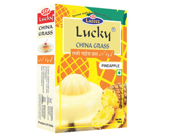 LUCKY CHINA GRASS (PINEAPPLE Flavor 100 gm)[Pack of 5]