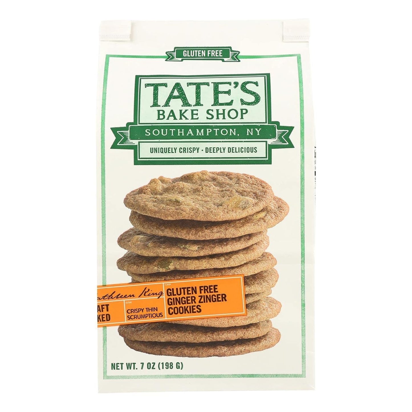Tates Bake Shop Gluten Free Cookies Ginger Zinger -- 7 oz - 2 pc