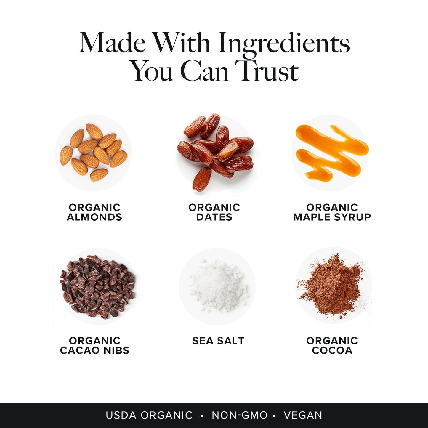 Truvani Plant Based Snack Bars | Chocolate Brownie 4 Pack | 7g Protein | USDA Organic and Vegan | The Only Bar | Dairy, Soy, and