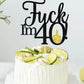 40Th Birthday Cake Topper, Hello 40,Fabulous Forty Years Birthday Cake D  Cor, Cheers To Dirty 40Th Birthday Anniversary Party D