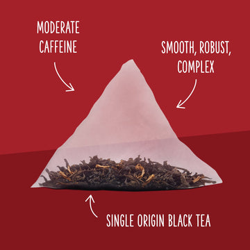 Two Leaves And A Bud Organic Assam Black Tea Bags, Whole Leaf Caffeinated Black Tea In Compostable Sachets, Delicious Plain Or With Milk, 15 Count (Pack Of 1)