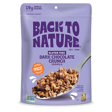 Back To Nature Granola Cereal - Gluten Free, Non-Gmo, Plant Based Snacks Made With Whole Grain Rolled Oats - Chocolate Delight, 11 Ounce (Pack Of 6)