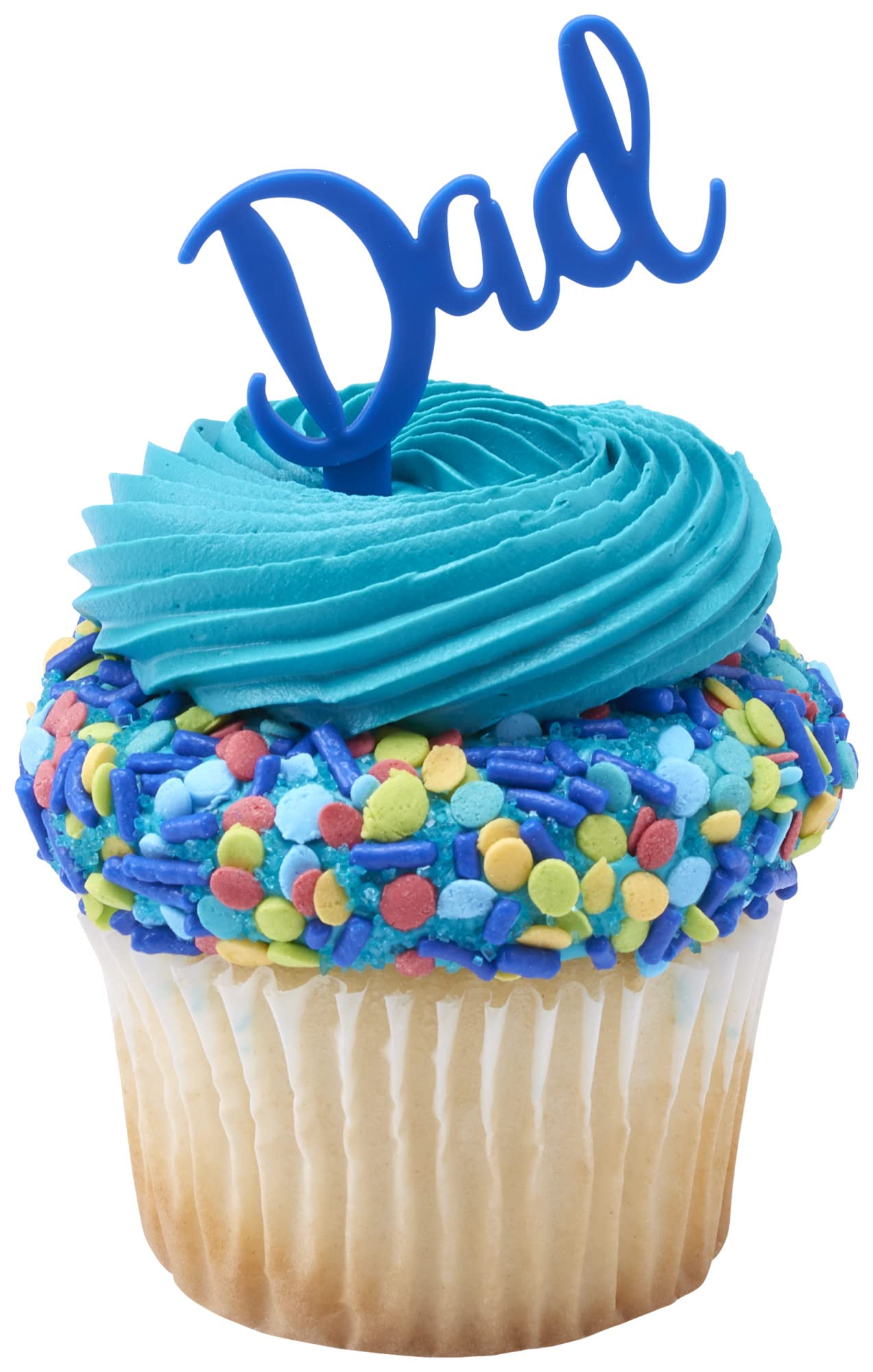 Decopac Quins Fancy Sprinkles, 19.5Oz, Candy Sprinkles In Handheld Container, Edible Sprinkles For Celebration Cakes, Cupcakes, Cookies - Celebration Confetti Quins, Multicolored - Red, Teal, Blue, Yellow And Green