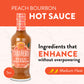 Tabanero Peach spirit-inspired flavor Habanero Hot Sauce - Gourmet, All Natural, Gluten Free, Vegan, 5 oz Bottle