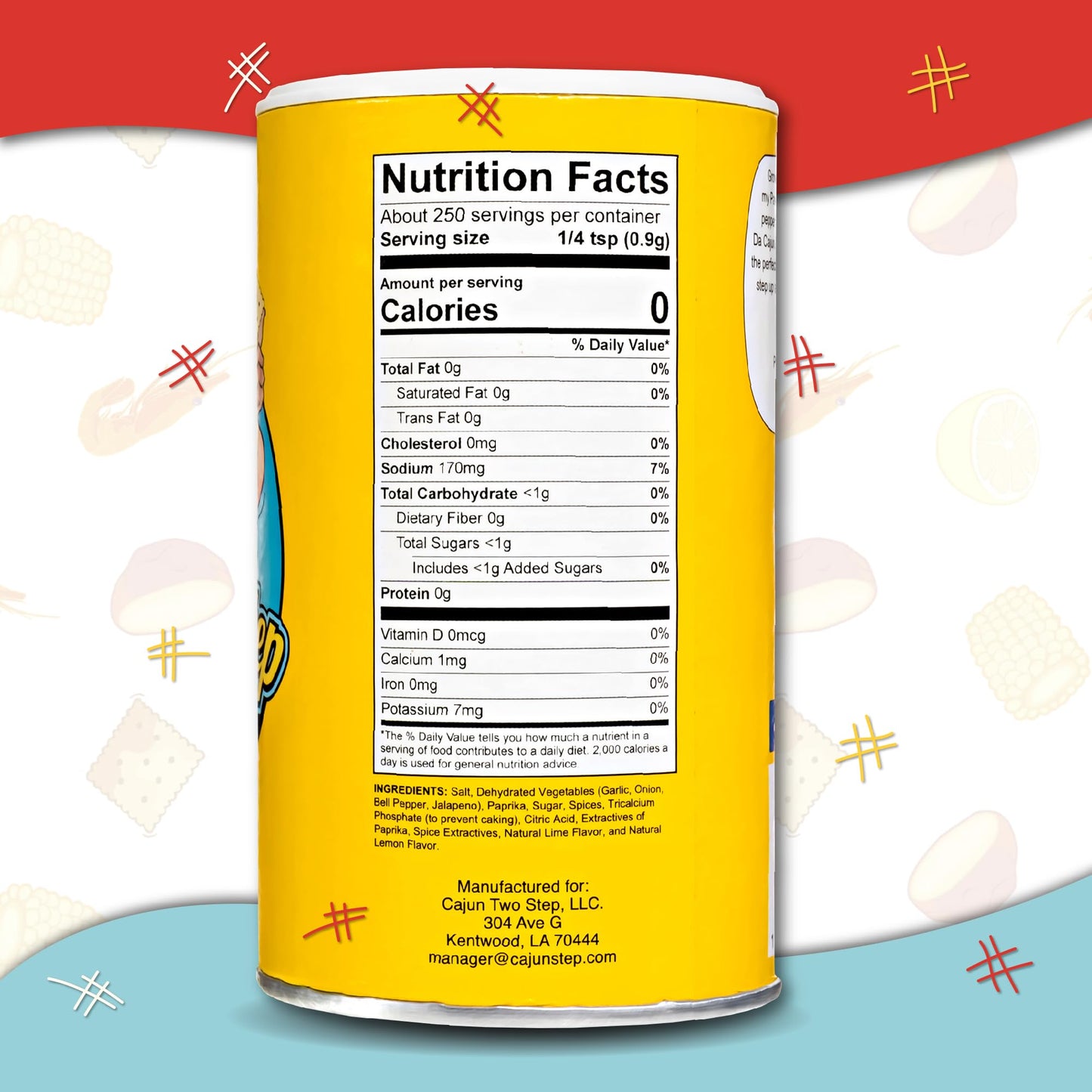 Cajun Two Step Seasoning by StaleKracker - 8 pck, Fire Seasoning for Authentic Creole Louisiana Cuisine (64 oz.)