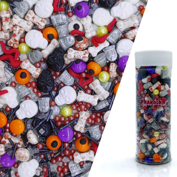 Halloween Sprinkles Mixed Color Eyes & Gravestones & Bones & Skull Cake Decorations Topper Edible Themed Sprinkles For Cookie De